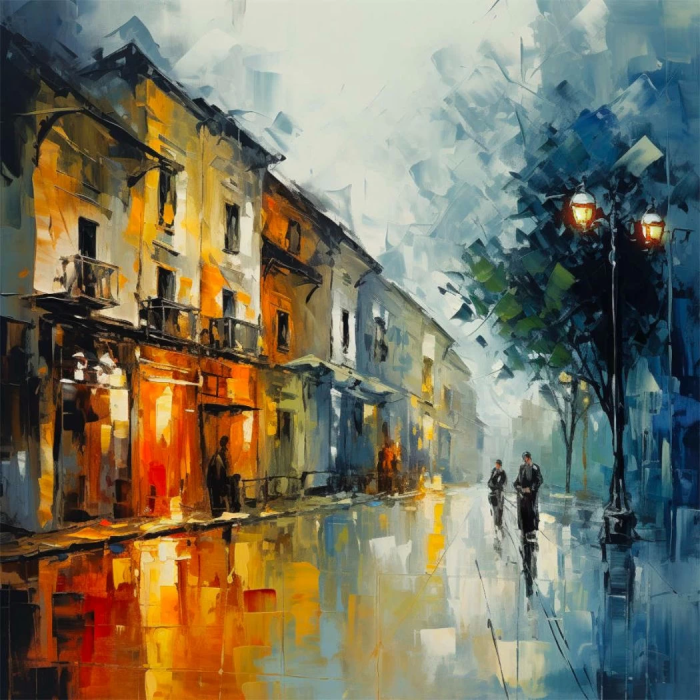 Street in the evening